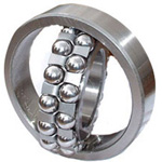 Self-aligning ball bearing  with cylindrical bore