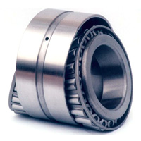 Tapered roller bearing with flanged outer rings